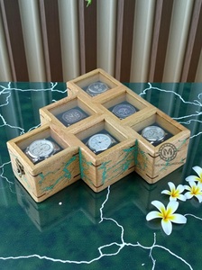 กล่องใส่นาฬิกาไม้พะยูงอินเดียทำมือ 5 ช่อง ลายนูน สำหรับวางบนโต๊ะ AHTE MANUEXPO เป็นมิตรกับสิ่งแวดล้อม หรูหรา ทันสมัย - Product Image 5