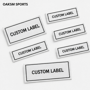 Etiquetas Tejidas Personalizadas OAKSM SPORTS, Etiquetas Rectangulares de Tela Cosidas y Bordadas para Prendas, Lavables, con Borde Cortado a Calor - Product Image 1