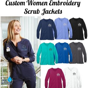 2025 Của Phụ Nữ WW4088 Premiere Flex Đầy Đủ Zip Chà Áo Khoác Nhiều Màu Thêu Biểu Tượng Văn Bản Bệnh Viện Đồng Phục - Product Image 3