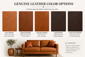 Luxury Mid- Modern Genuine Leather <b>Sofa</b> <b>Bed</b> Two Seat Eco-Friendly Solid Wood Legs Home Villa Living Room Bedroom Office - Product Image 6