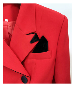 Women's red Genuine Leather Moto Jacket Full Sleeve <b>Zipper</b> Closure Stand Collar Autumn Style - Product Image 3