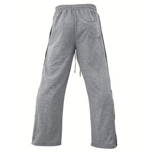 Pantalons de survêtement pour homme, style streetwear d'hiver, motif paisley, coupe ample, jambes larges, cordon de serrage, avec logo personnalisé, bas en toile - Product Image 3