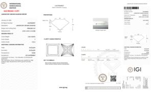 Diamante Cultivado en Laboratorio Ilois de 2.06 CT, Corte Princesa, Color F, Claridad VVS2, Tipo HPHT II, Certificado IGI para Joyería - Product Image 5