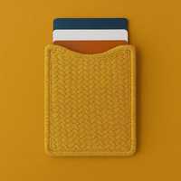 Porte-cartes et étui pour cartes en paille écologique fait main |   Portefeuille unisexe vegan fin, résistant à l'eau et de haute qualité