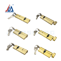 Cylindre de serrure européen en laiton massif 60 mm à simple ouverture, double, très vendu, pour quincaillerie de porte d'entrée