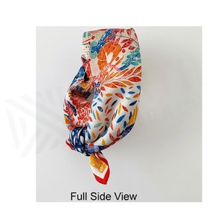 Women's Square <b>Silk</b> Scarf Floral Print Elegant Multi-Functional Fashion Accessory All Seasons - Product Image 3