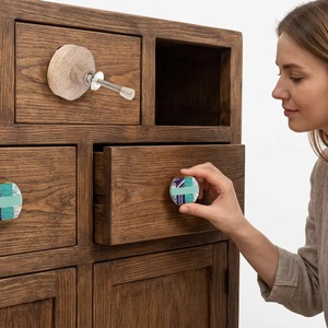 Multi-Colour Resin Wood <b>Brass</b> Modern Drawer Door Cabinet <b>Knobs</b> Pull Handle for Wardrobe Bathroom Kitchen Bedroom Outdoor Hotel - Product Image 2