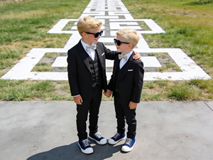 Boys Black 3 Piece Suit <b>Set</b> with Vest & Bow Tie | Kids Wedding Tuxedo Formal <b>Blazer</b> Pant Outfit | Custom Children Party Wear - Product Image 2