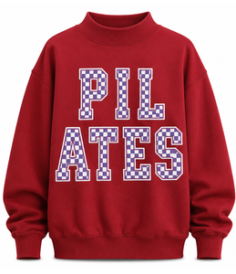 Sudadera Personalizada con Cuello Alto y Bordado, Estilo Oversize con Parches de Gingham y Letras, para Hombre y Mujer - Product Image 6