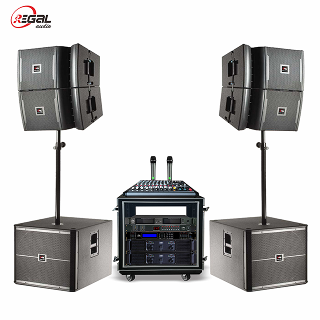Professional Line Array PA System 4x VRX932LA 12" Neo Tops 2x VRX918S 18" Subs 8CH Mixer 4CH Amp Wireless Mic Sequencer
