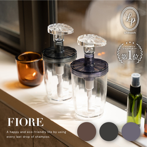 FIORE Modern Plastic Freestanding Wide Mouth Refillable Manual Single Hole Multi-Function Soap <b>Dispenser</b> <b>Shampoo</b> <b>Conditioner</b> - Product Image 1