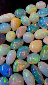 Lot de cabochons d'opale éthiopienne, opale de feu Welo blanche, pierres précieuses naturelles en vrac pour la fabrication de bijoux - Product Image 2