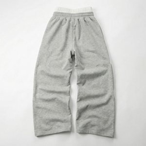 Pantalon de survêtement gris à imprimé en relief |   Jogging surdimensionnés de style streetwear |   Pantalon de survêtement avec grand logo |   Fabricant OEM personnalisé - Product Image 2