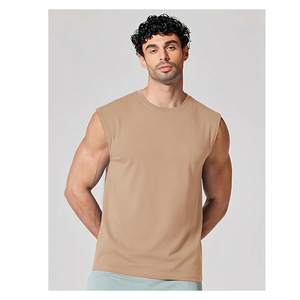 Men Sleeveless T Shirt Summer Loose Fit Solid Color Casual Tank Top Lightweight Youth Fashion Muscle Tee - Product Image 2