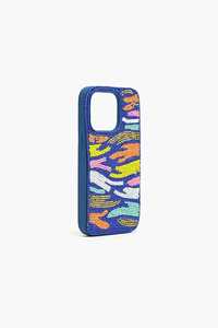 Funda de Teléfono Bordada a Mano con Flores y Patrón Abstracto Colorido, Material de Cuentas de Vidrio, Base de Algodón, Artesanía Sami - Product Image 2