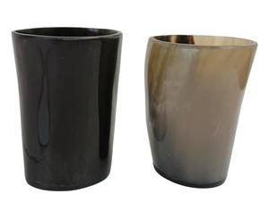 MN EXPORTS Verre à cocktail minimaliste en corne de vache noire, design moderne et luxueux, fait main, durable, écologique, compatible lave-vaisselle - Product Image 5