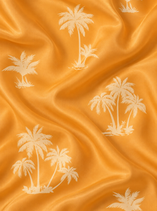 Marigold Rose Liquid Gaji Silk 100% Biologique Écologique Floral Bloom Mustard Blush 70s Retro Candy Bloom Gold Canvas - Product Image 2