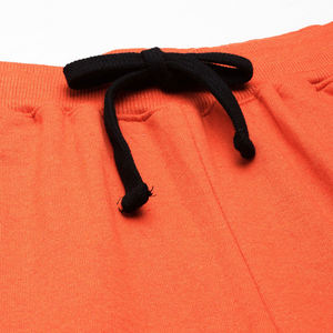 Pantalones Deportivos Anchos de Algodón Tejido para Mujer, Color Naranja, Estilo Casual, con Cordón Ajustable en el Tobillo, Bolsillos, Cintura Media, Corte Holgado, Estilo Invernal - Product Image 6