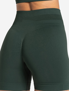 Custom Wholesale Seamless Contour v Seam High Waist <b>Booty</b> Lift Athletic Cotton Spandex Biker Shorts Women - Product Image 2