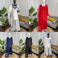Ensemble de costume ethnique en crêpe naturel de qualité supérieure pour femmes avec salwar farshi et dupatta en organza brodé