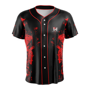 Nouveaux maillots de baseball unisexes, grandes tailles, écologiques, 100% polyester, manches courtes, logo personnalisé imprimé sur le devant, maillots d'équipe professionnelle - Product Image 5