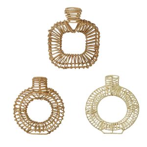 Vietrustic Vintage Wine Bottle Shape <b>Rattan</b> Vase For Table Décor <b>Plant</b> Vase - Product Image 1