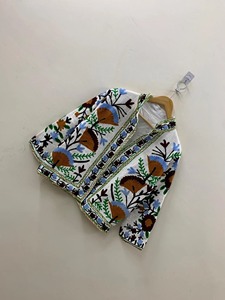 Chaqueta de Algodón con Bordado Floral Bohemio, Cuello Redondo, Manga Larga, Ropa Exterior Casual de Primavera para Adultos - Product Image 1