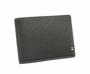 Castello Portefeuille en cuir souple à deux volets pour hommes Protection RFID Large compartiment ouvert court Polyester noir Expédition rapide - Product Image 2