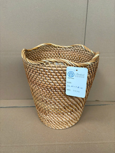 Round Handwoven Rattan <b>Storage</b> <b>Basket</b> with Handles <b>Large</b> Capacity Natural <b>Basket</b> Eco Friendly Laundry <b>Basket</b> Toy <b>Storage</b> OEM ODM - Product Image 6