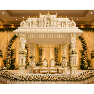 Mandap en FRP élégant et personnalisable, style temple classique, pour mariage Manavarai, Tirupati Balaji, Kalyan, cérémonie, en fibre détachable - Product Image 1