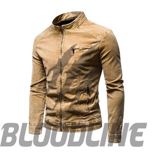 Chaqueta de Mezclilla para Mujer, Estilo Motociclista, Manga Larga, Cuello Alto, Cierre de un Solo Botón, Color Negro Sólido Lavado, Estilo Invernal, Largo Regular, Envío Rápido - Product Image 6