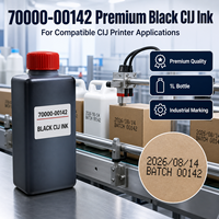 Lei 70000-00142 Noir I 1L Compatible avec l'imprimante CIJ, solution de marquage industrielle de qualité supérieure