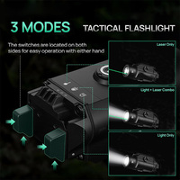 Lampe torche tactique OCSHARK GL15 à charge magnétique USB, déverrouillage rapide, laser vert, LED combinée, logo personnalisé et lumière tactique