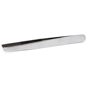 Pince à épiler pour extensions de cils et sourcils, faite à la main, de qualité supérieure, à pointe inclinée, couleur noire, en promotion - Product Image 4