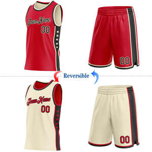 Ensemble d'uniformes de basketball réversibles pour hommes – Maillots et shorts en mesh personnalisables – Tenues de sport d'équipe – Vente en gros – Fournisseur à faible MOQ - Product Image 2