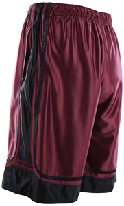 Shorts de basketball pour hommes, coupe athlétique, logo d'équipe personnalisable, taille haute, séchage rapide, 100% polyester, shorts de sport pour l'entraînement - Product Image 4