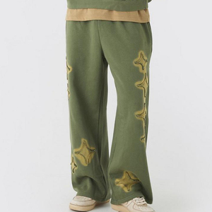 New Arrival 2026 Premium Quality New Design Customize 100% Cotton Logo Printed Acid Wash Distressed Streetwear <b>Tracksuit</b> For Men - Product Image 3