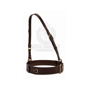 Ceinture Sam Browne en cuir de qualité supérieure avec sangle réglable de style classique et finition de qualité pour tenues formelles - Product Image 5