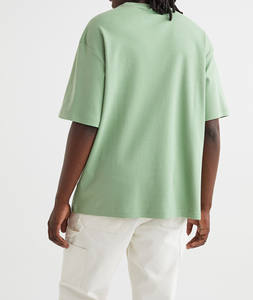 T-shirts pour hommes à épaules tombantes avec impression graphique, t-shirt personnalisé surdimensionné en coton, t-shirt court et ample pour hommes - Product Image 2