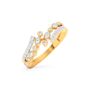 Lab Grown Diamond Mixed Shape <b>Open</b> Wrap Band <b>Ring</b> - Product Image 1