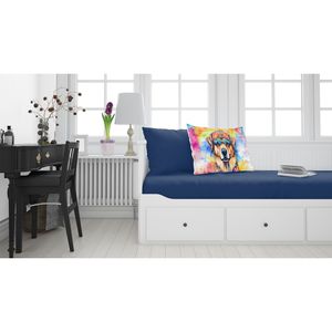 Hippie Dawg Ligero Super Suave Fácil Cuidado Decorativo Ilustraciones Funda De Almohada Tamaño estándar Funda de cojín - Product Image 2
