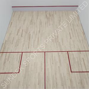 Revêtement de sol en bois écologique antidérapant et absorbant les chocs pour terrain de squash avec épaisseur personnalisée, norme WSF - Product Image 1