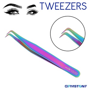 Pince à épiler professionnelle en acier inoxydable durable pour droitiers, à pointe arrondie, 7 cm, outil de beauté pour les sourcils - Product Image 3