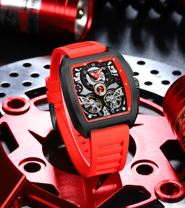 Reloj Mecánico Automático de Lujo con Caja de Acero Inoxidable, Correa de Silicona y Esfera Esqueleto - Product Image 3