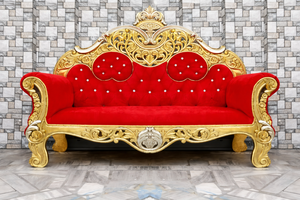 Ensemble de canapés de mariage sur le thème de la verdure norvégienne, canapé de scène de mariage haut de gamme, mobilier très demandé pour l'aménagement de la scène de réception - Product Image 4