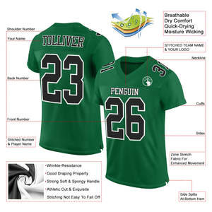 OEM Sublimation Football Jersey <b>Custom</b> Personalized Casual Style 100 Percent Polyester Fleece Team Name Number Printed Shirt - Product Image 5