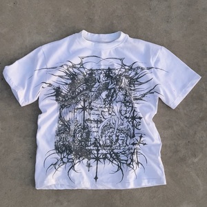 เสื้อยืดผู้ชายผ้าฝ้ายเรียบแบบกำหนดเอง 300 GSM วินเทจ แอซิดวอช เสื้อยืดหนาน้ำหนักมาก ทรงโอเวอร์ไซส์ เสื้อยืดเปล่า เสื้อยืดกราฟิกทรงบ็อกซี่ เสื้อยืดครอป - Product Image 5