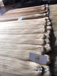 100% véritables extensions de cheveux humains vietnamiens couleur claire cuticule alignée Style de vague en vrac matière première génie trame par extension - Product Image 3