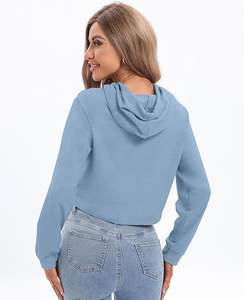 เสื้อฮู้ดผู้หญิงแบบสั้น แฟชั่นทรงเข้ารูป สวมใส่สบาย ขายส่ง - Product Image 2