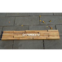 PANGESTU Panneaux muraux modernes en teck recyclé, motif géométrique, insonorisés, pour villas, maisons, zones de divertissement et espaces commerciaux ID